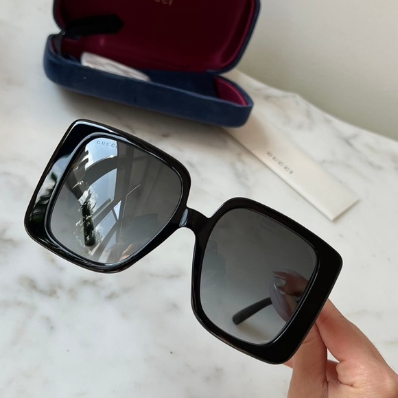 NEW Gucci GG1314S Black Oversized Square Sunglasses - Picture 6 of 10